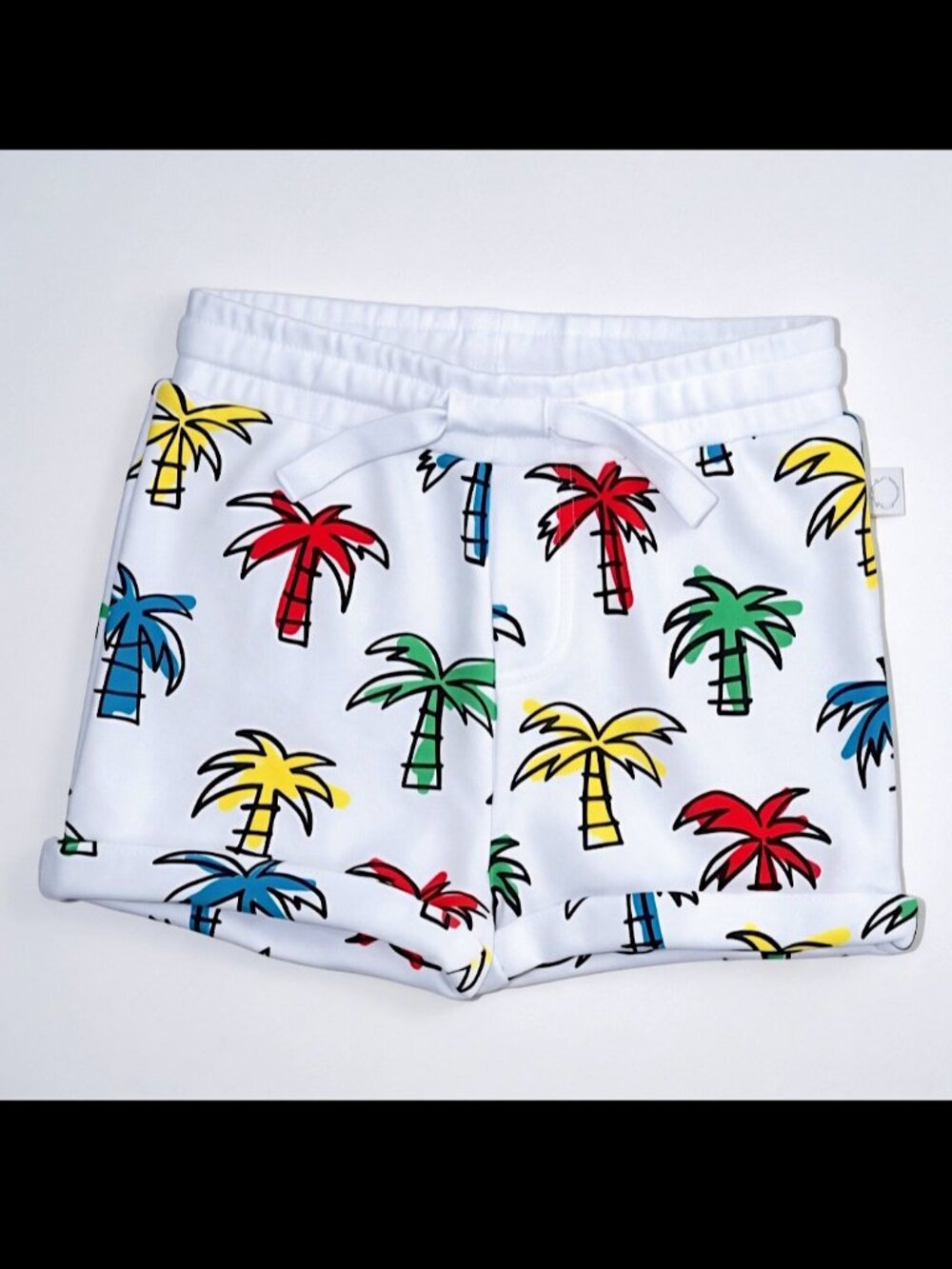 NWT Stella McCartney Kids Organic Cotton Doodly Palm Tree Shorts - Size 24M